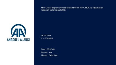 Bahçeli MHP'nin MYK, MDK ve İl Başkanları müşterek toplantısına katıldı - ANKARA 