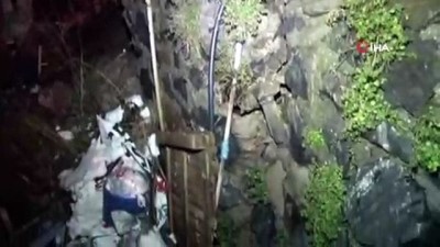 istinat duvari -  Sarıyer’de istinat duvarının çökme anı kamerada Videosu