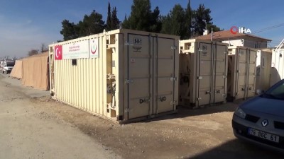  Suriye sınırına kurulan Sahra Hastanesi tamamlandı