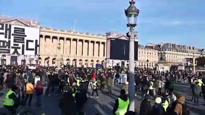 dera - Fransa'da sendika ve sarı yeleklilerden hükümete karşı gösteri - PARİS Videosu