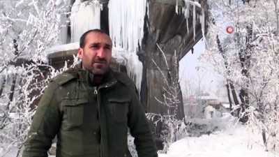 buz kutlesi -  Ağrı’da Sibirya soğukları su deposunu dondurdu  Videosu