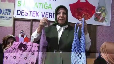  AK Parti’li kadınlar, temiz bir çevre için file ördüler