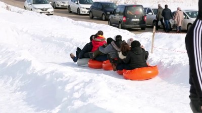 yapay kar - Bolu yarıyıl tatilinin gözde mekanlarından oldu - BOLU  Videosu
