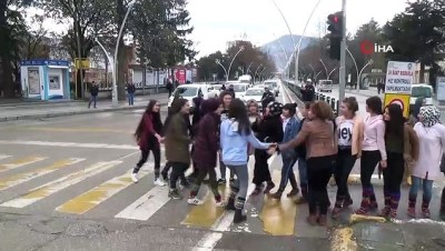 halk oyunlari -  Yaya geçidinde halay çektiler Videosu