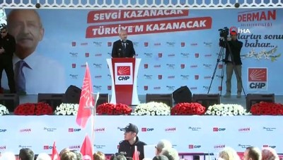  CHP lideri Kılıçdaroğlu, Uşak mitinginde vatandaşlara seslendi