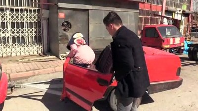 hurda otomobil - Hurda araçtan kardeşi için 'üstü açık römork' yaptı - KAYSERİ  Videosu