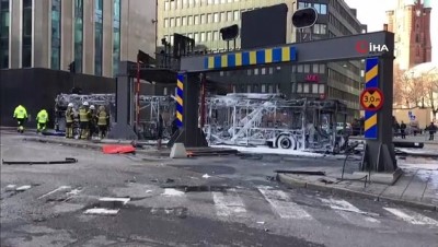 belediye otobusu -  - İsveç’in Başkentinde Patlama Videosu