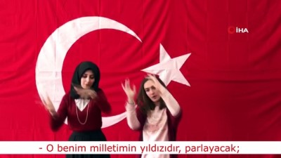 isaret dili -  İşaret diliyle İstiklal Marşı’nı okudular Videosu