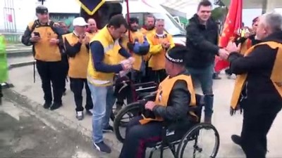  Çanakkale ruhu engel tanımadı...Tekerlekli sandalyeyle Tekirdağ'dan Çanakkale'ye yolculuk
