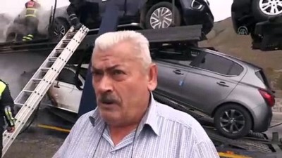 patlama sesi - Araç yüklü tır alev aldı - ERZİNCAN  Videosu