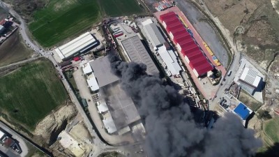 kimya fabrikasi - DRONE - Arnavutköy'de fabrika yangını - İSTANBUL Videosu