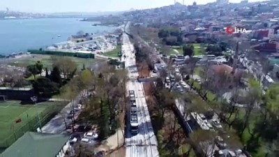 test surusu -  Eminönü-Alibeyköy tramvay hattının test sürüşü havadan görüntülendi  Videosu