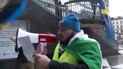 savas suclusu - İsveç'te Esed rejimi protesto edildi - STOCKHOLM Videosu