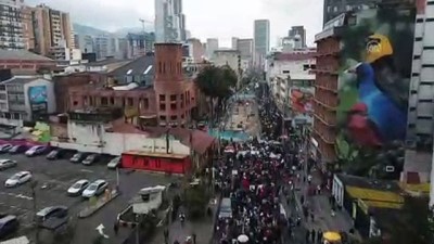 protesto - Kolombiya'da FARC destekçileri gösteri düzenledi - BOGOTA Videosu