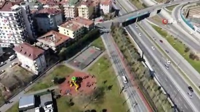 kiraathane -  Ümraniye’deki meydan Taksim Meydanı’ndan daha büyük olacak...Meydanın yapılacağı alan havadan görüntülendi  Videosu
