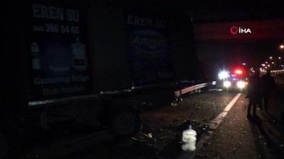 emniyet seridi -  Gaziantep'teki korkunç kazada şans eseri can kaybı olmadı Videosu