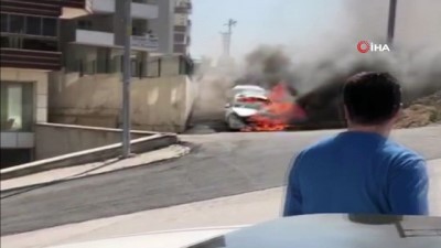 tahkikat -  Alev topuna dönen araçtan canını zor kurtardı Videosu