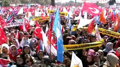 miting alani - AK Parti Konya mitingi - Cumhurbaşkanı Erdoğan seçim şarkısına eşlik etti Videosu