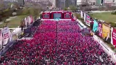 miting alani - Cumhur İttifakının Büyük Ankara Mitingi - Cumhurbaşkanı Erdoğan ile Bahçeli'nin gelişi - ANKARA  Videosu