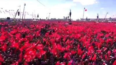 miting alani - Cumhur İttifakı'nın 'Büyük İstanbul Mitingi' Cumhurbaşkanı Erdoğan'ın gelişi - İSTANBUL  Videosu