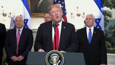 canli yayin - ABD, Golan Tepelerini resmen 'İsrail toprağı' olarak tanıdı - WASHINGTON Videosu