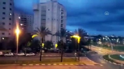 roket saldirisi - İsrail’in başkenti Tel Aviv'in kuzeyine roket düştü  Videosu