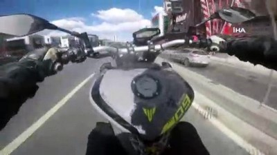 genc kiz -  E-5 Karayolu’nda motosikletli maganda sevgilisine dehşeti yaşattı  Videosu