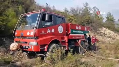 dikkatsizlik -  Orman yangınında soğutma çalışmaları sürüyor Videosu