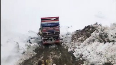 salda - Siirt'te karda mahsur kalan sürücüler kurtarıldı  Videosu