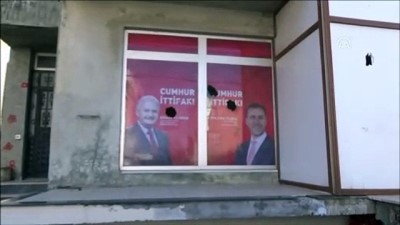 akalan - Cumhur İttifakı'nın seçim bürosuna taşlı saldırı - İSTANBUL Videosu