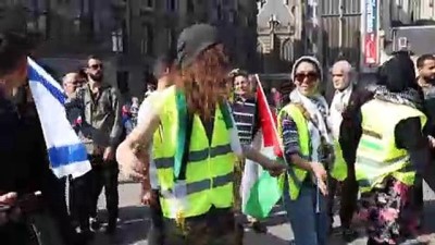 surgun - Filistin gösterisinde İsrail taraftarlarından provokasyon - AMSTERDAM Videosu