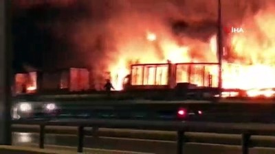 sunger fabrikasi -  Gebze’de sünger fabrikasındaki yangın havadan görüntülendi Videosu