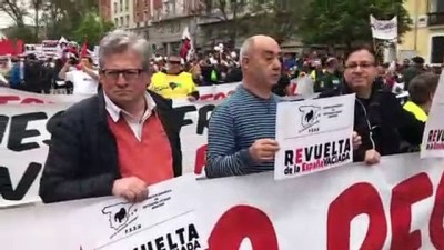 sivil toplum kurulusu - Madrid'de 'büyük şehirlere göçe' karşı gösteri - MADRİD  Videosu