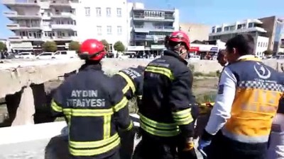 dere yatagi - Söke Çayı'na düşen şahsı itfaiye kurtardı - AYDIN Videosu