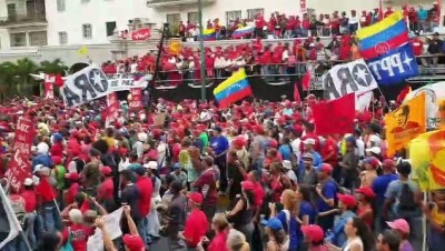 askeri mudahale - Venezuela’da hükümete destek gösterisi - CARACAS  Videosu