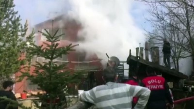 Bolu'da pansiyon yangını 