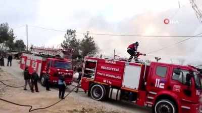  Bucak'ta çıkan yangında ev kullanılamaz hale geldi
