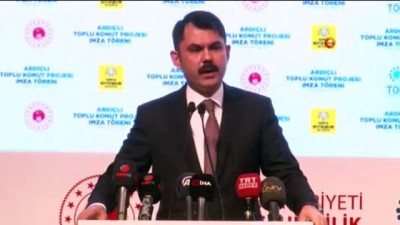  Çevre ve Şehircilik Bakanı Murat Kurum, Mevlana Kültür Merkezi'nde düzenlenen Sosyal Konut Alanı Protokol Törenine katıldı 