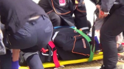 deprem tatbikat -  Deprem tatbikatında halatla inmeye çalışan AFAD görevlisi 3.kattan düştü Videosu