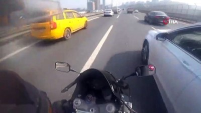  TEM Otoyolu'nda özür dileyip “makas” atan maganda yakalandı 