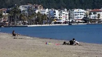 gunesli hava - 'Mart güneşi'nde deniz keyfi - MUĞLA Videosu