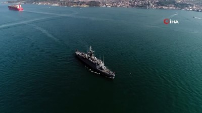 baros -  Mavi Vatan tatbikatına katılan savaş gemileri, İstanbul Boğazı'nda  Videosu