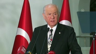 Bahçeli: 'Bilinmelidir ki Türk milleti kriz siyasetine geçit vermemiştir, kaos diline müsade etmemiştir' - ANKARA 