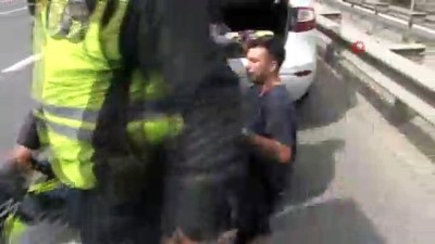 alkol muayenesi -  TEM Otoyolu'nda makas atan sürücü polise yakalandı  Videosu