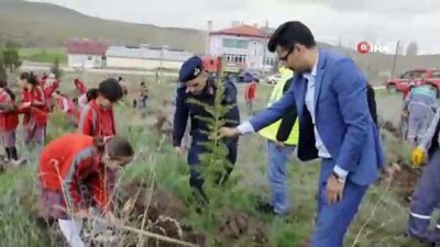 karahisar -  Şehit Muammer Çanta Ormanı'na 180 fidan dikildi  Videosu