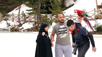 ev temizligi -  Karla kaplı yol ulaşıma açılınca Arap turistler soluğu orada aldı  Videosu