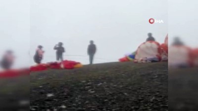  Paraşüt kazasında ölen pilot ve yabancı yolcunun son anları kamerada 