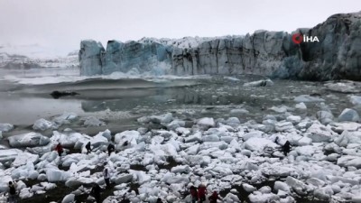 buz kutlesi -  - Turistler Buzul Kırılmasından Son Anda Kurtuldu  Videosu