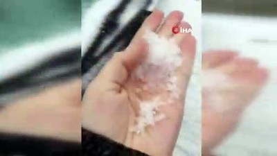 yagmurlu -  İnegöl'de kar ve dolu yağışı sürücülere zor anlar yaşattı  Videosu