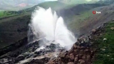  Siirt'te heyelan sonucu su isale hattı tahrip oldu 